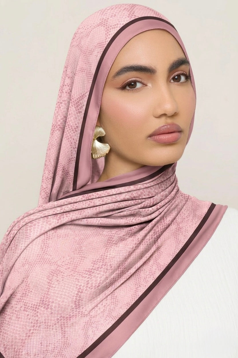Digital Snake  Printed Stole – Soft China Georgette