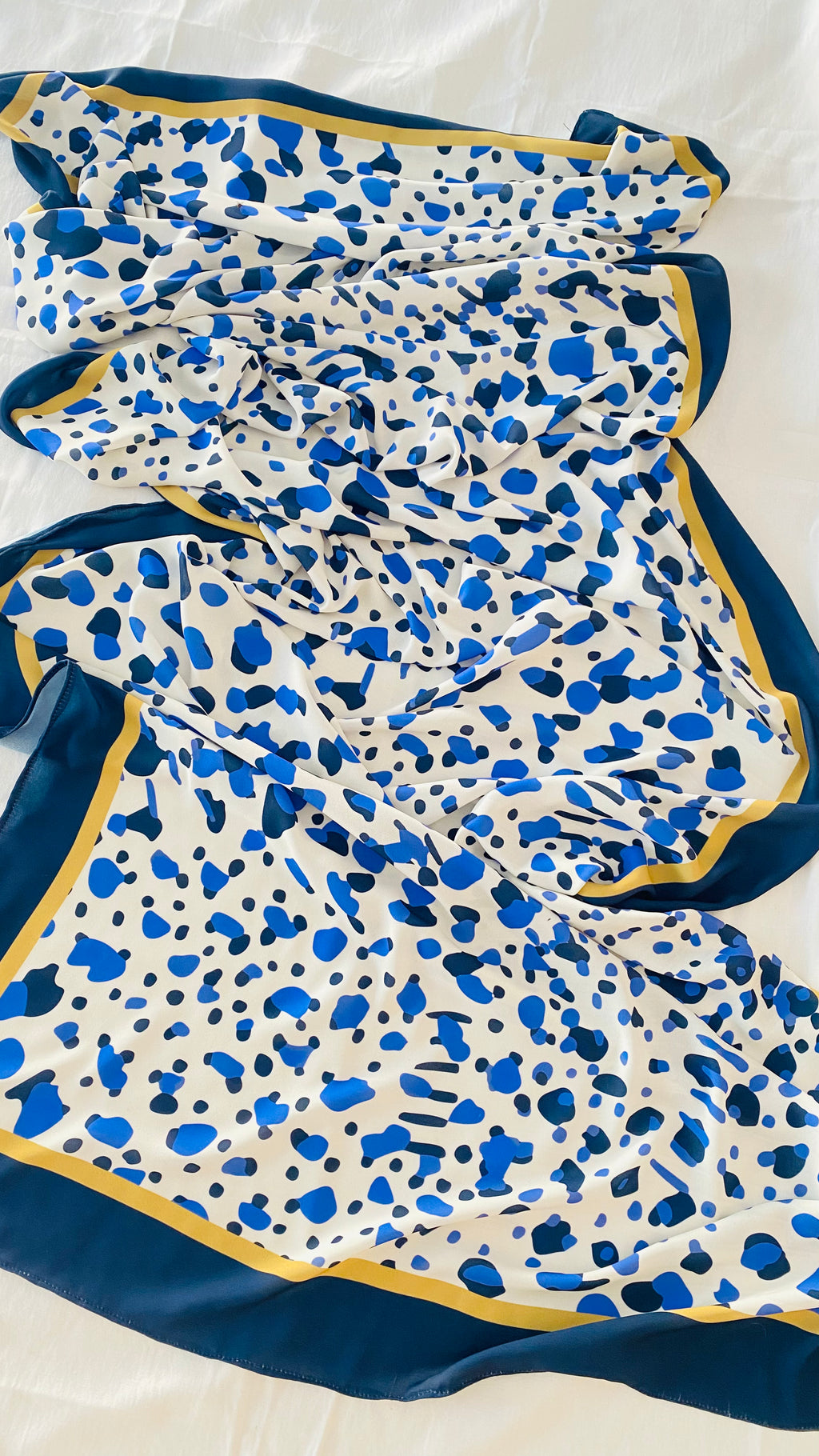 Digital Ocean Blue Printed Stole – Soft China Georgette